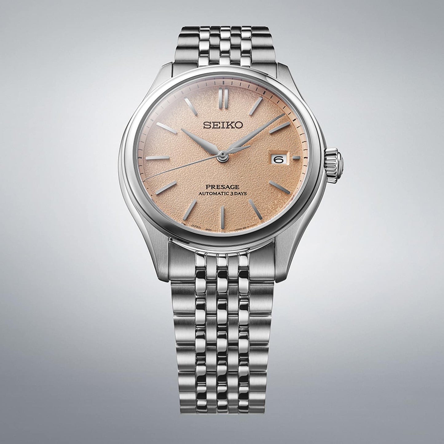 Seiko Presage Shiroiro Salmon Classic Series Stainless Steel Men's Watch SPB467J1