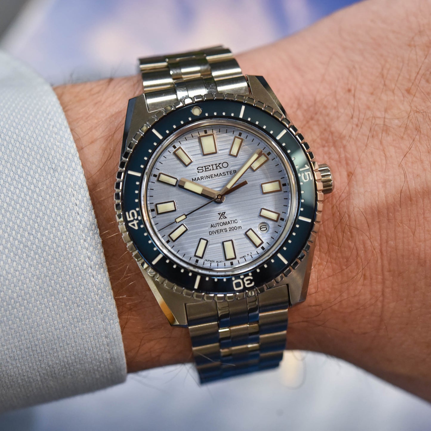 Seiko 62MAS Prospex Blue Clearwater Marinemaster Men's Stainless Steel Watch SJE099J1
