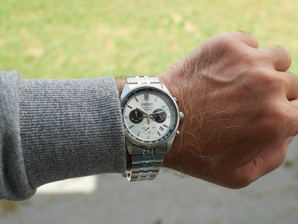 Seiko Chronograph Classic Men's Stainless Steel Watch SSB425P1 Panda