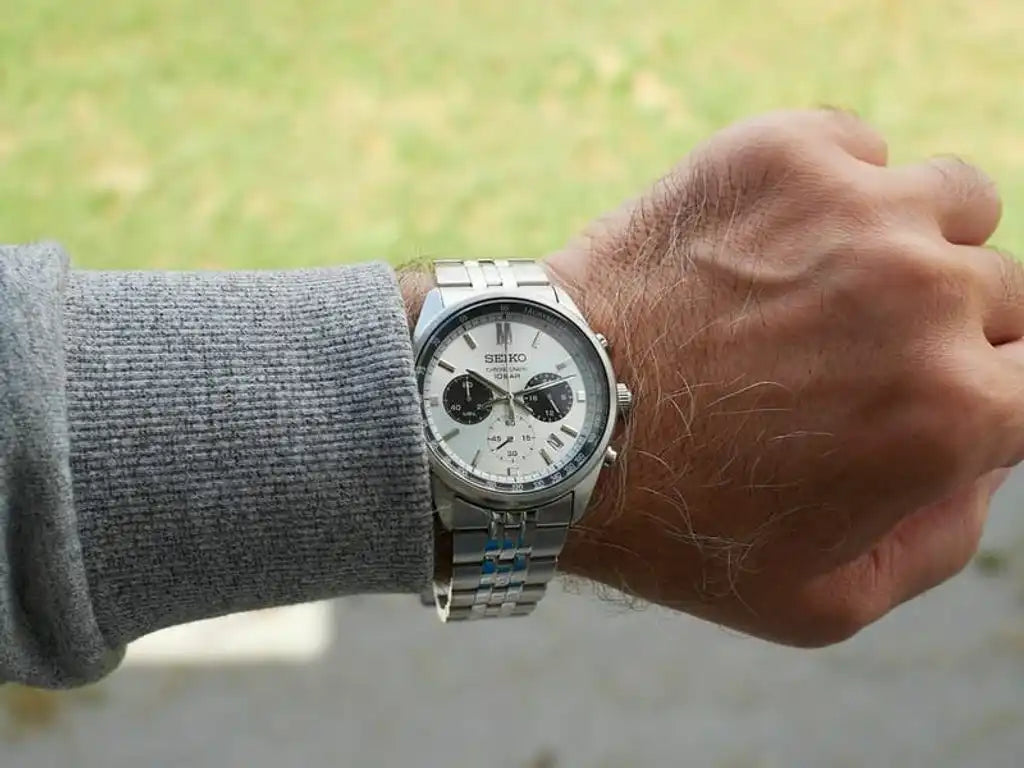Seiko Chronograph Classic Men's Stainless Steel Watch SSB425P1 Panda