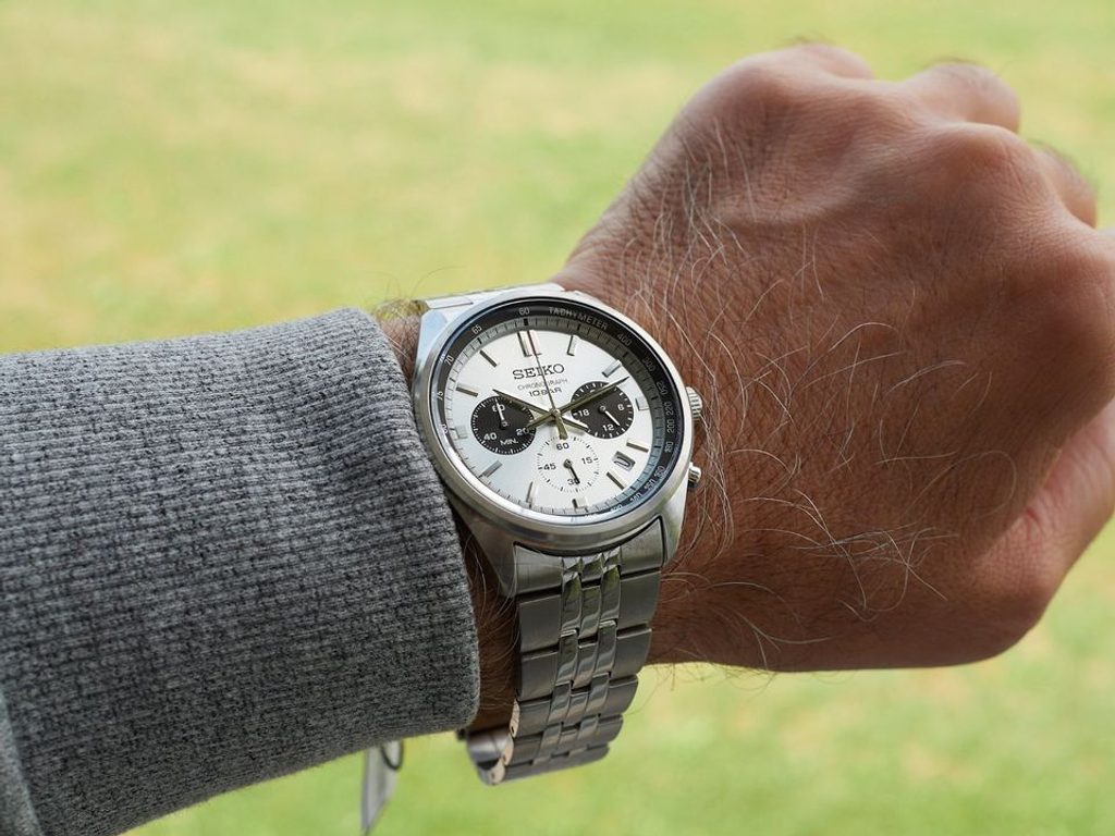 Seiko Chronograph Classic Men's Stainless Steel Watch SSB425P1 Panda