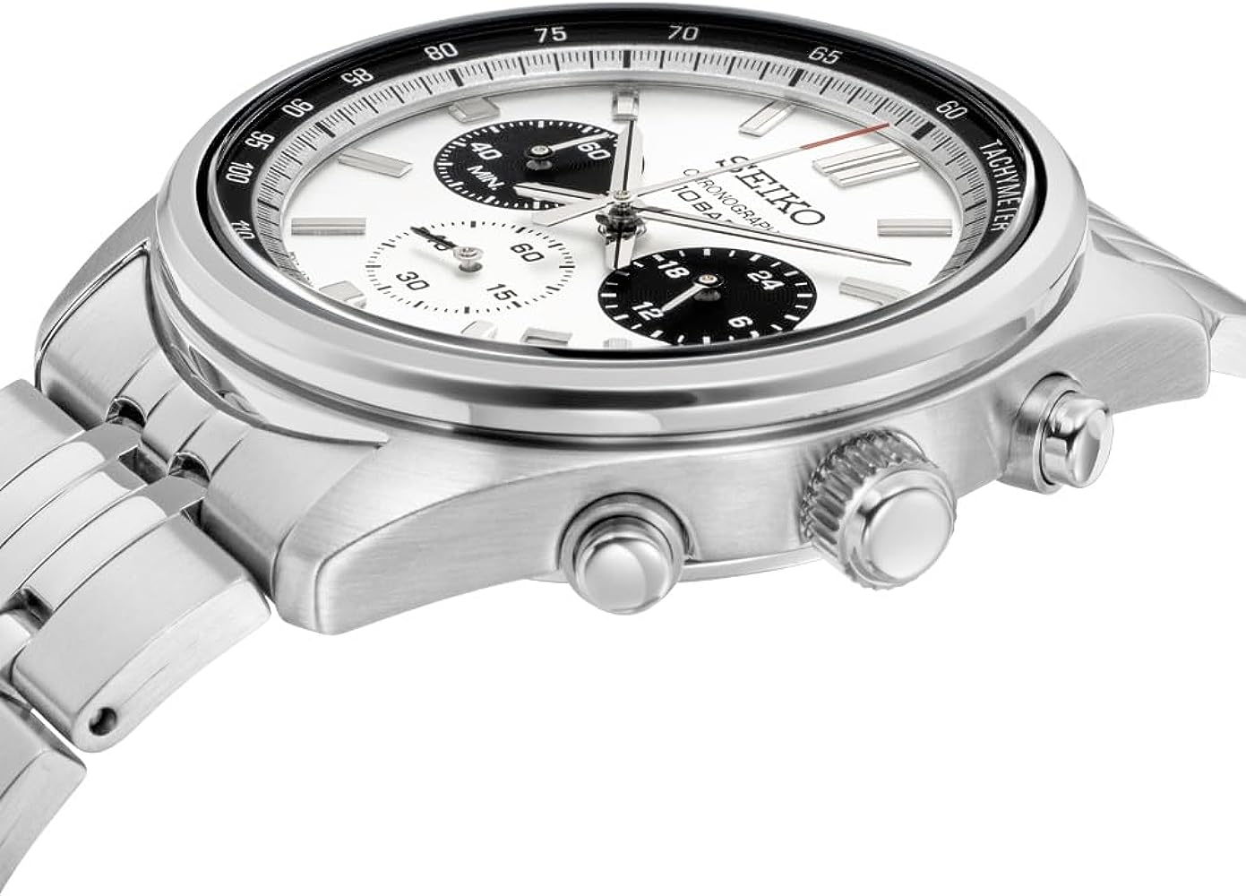 Seiko Chronograph Classic Men's Stainless Steel Watch SSB425P1 Panda