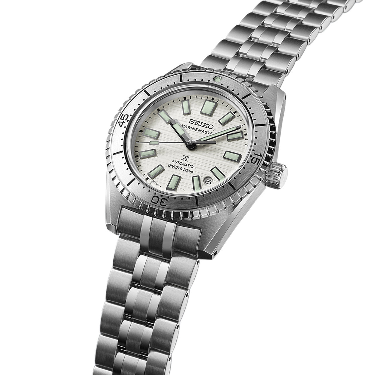 Seiko 62MAS Prospex LE White High Water Marinemaster Men's Stainless Steel Watch SJE097J1