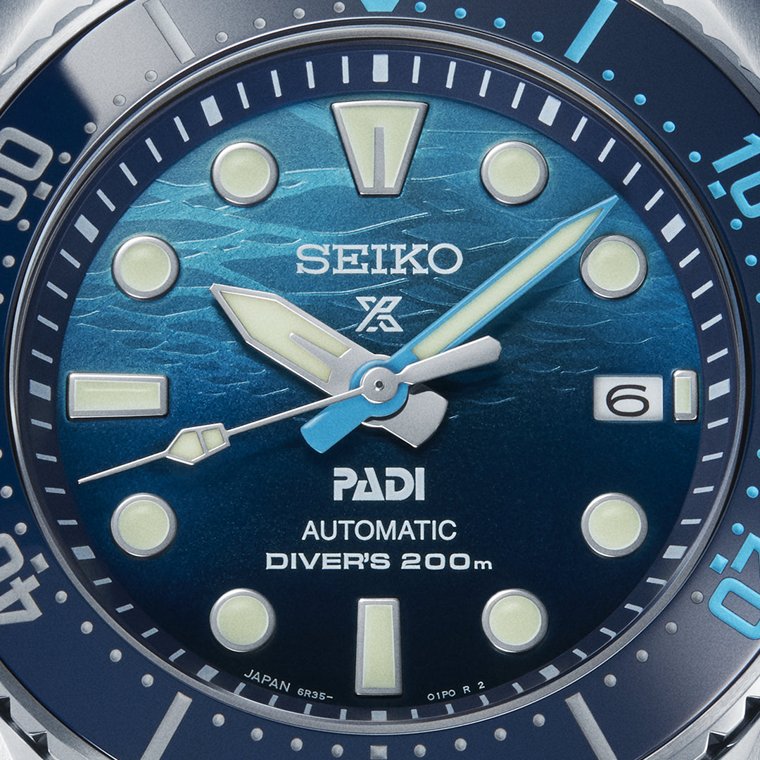 Seiko Prospex PADI SE King Sumo Great Blue Diver's Men's Blue Stainless Steel Watch SPB375J1