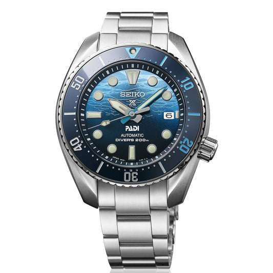 Seiko Prospex PADI SE King Sumo Great Blue Diver's Men's Blue Stainless Steel Watch SPB375J1