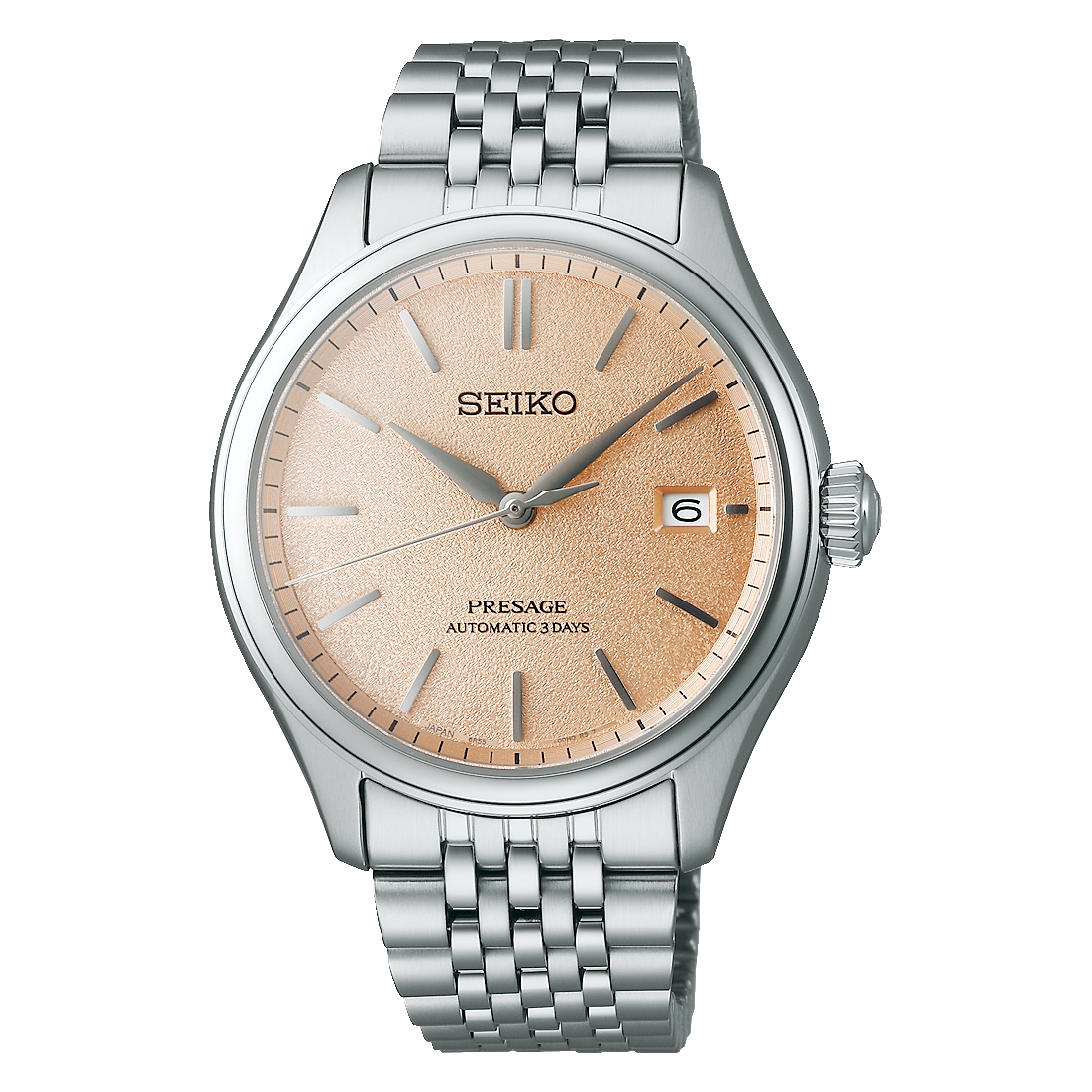 Seiko Presage Shiroiro Salmon Classic Series Stainless Steel Men's Watch SPB467J1