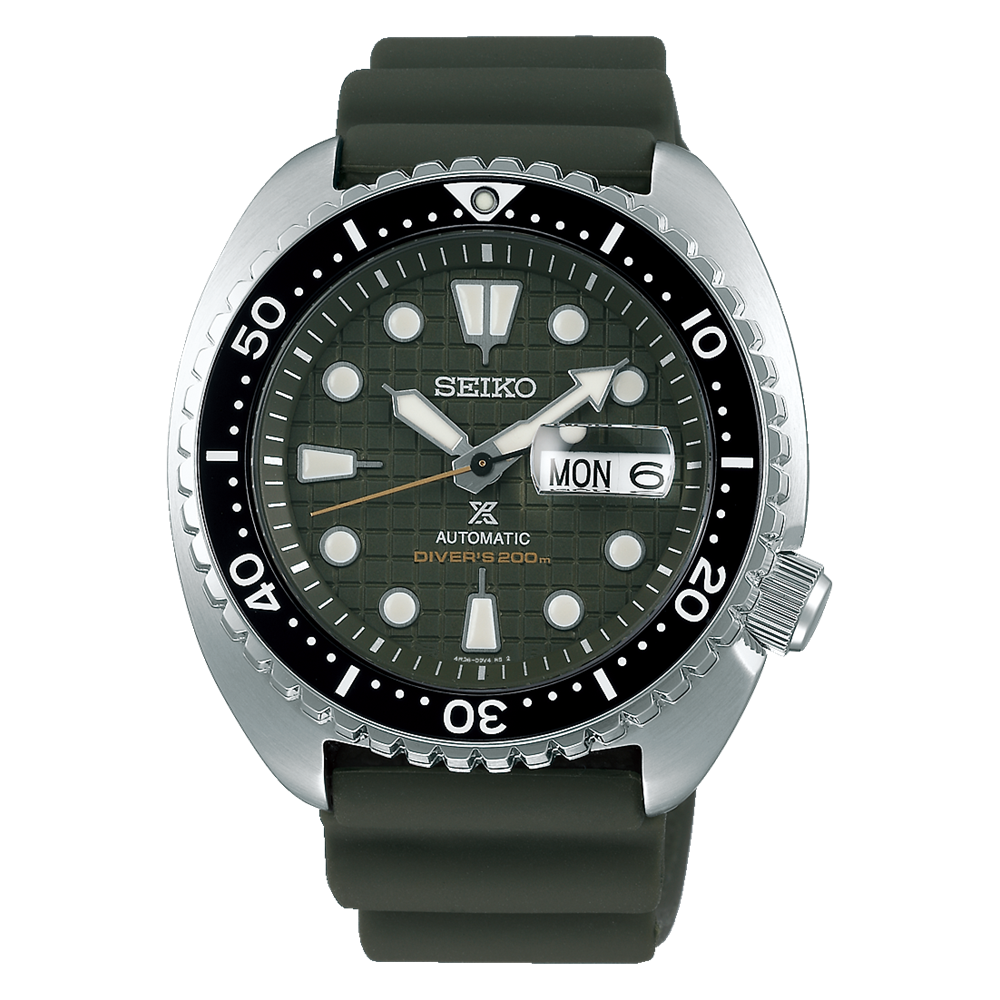 Seiko Prospex King Turtle Green Dial Diver's Men's Rubber Strap Watch SRPE05K1