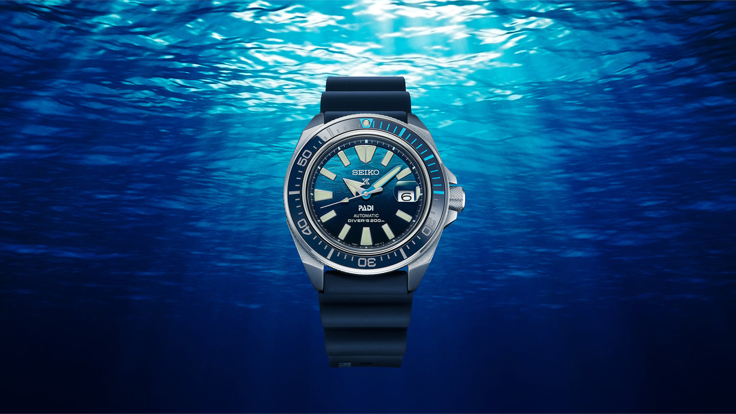 Seiko Prospex PADI SE King Samurai Blue Diver's Men's Rubber Strap Watch SRPJ93K1