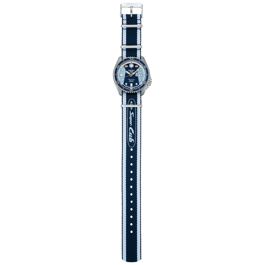 Seiko 5 100M X Honda Super Cub Blue Limited Edition Automatic Watch SRPK37K1