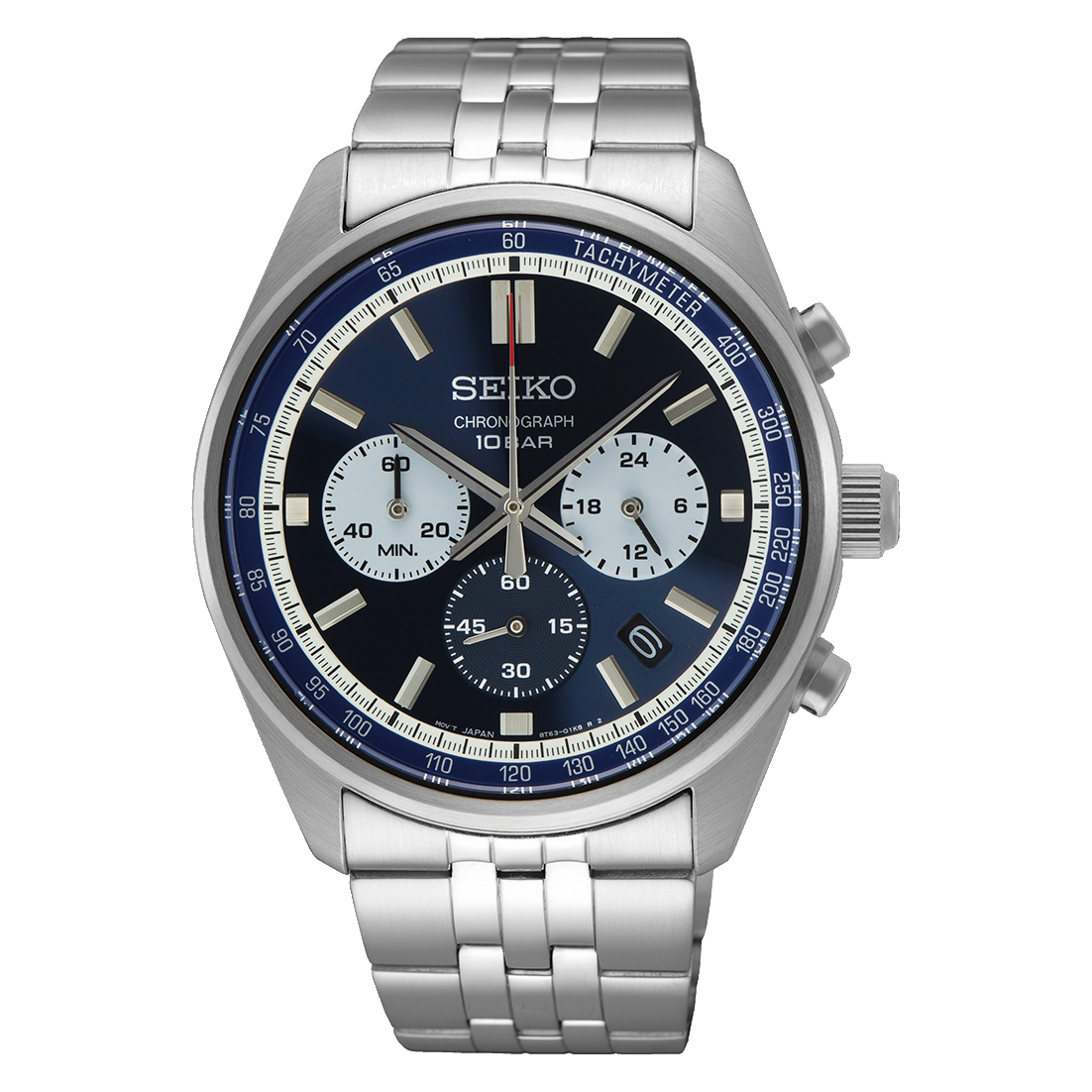 Seiko Chronograph Classic Men's Stainless Steel Watch SSB427P1 Blue