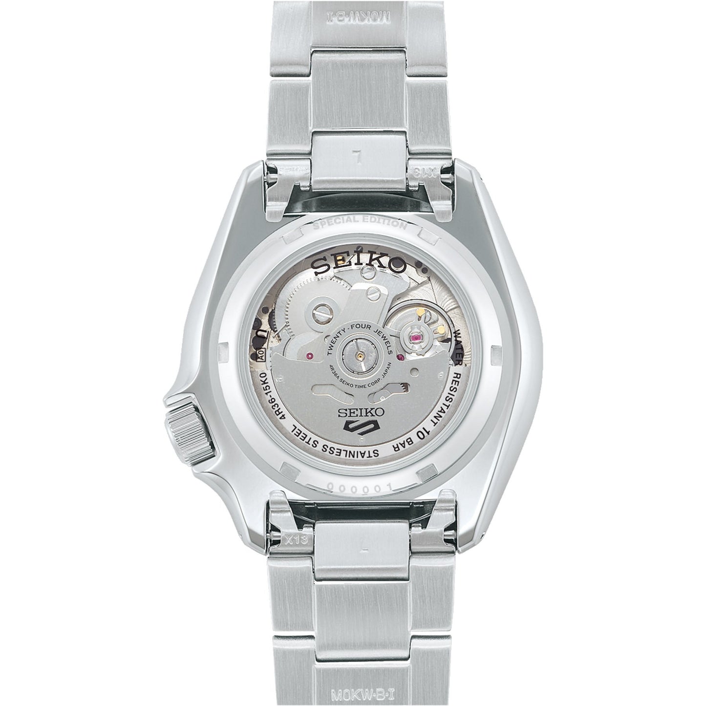 Seiko 5 100M X Black and White Checkered Flag Timer Special Edition Automatic Watch SRPK67K1