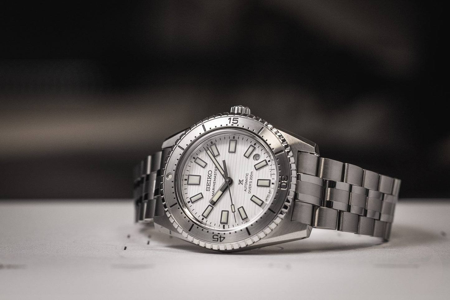 Seiko 62MAS Prospex LE White High Water Marinemaster Men's Stainless Steel Watch SJE097J1