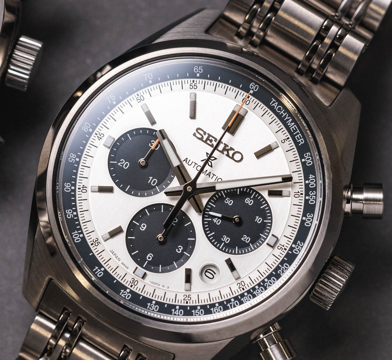Seiko Prospex Speedtimer 1972 Chrono Reissue Men's Stainless Steel Watch SRQ047J1 Panda