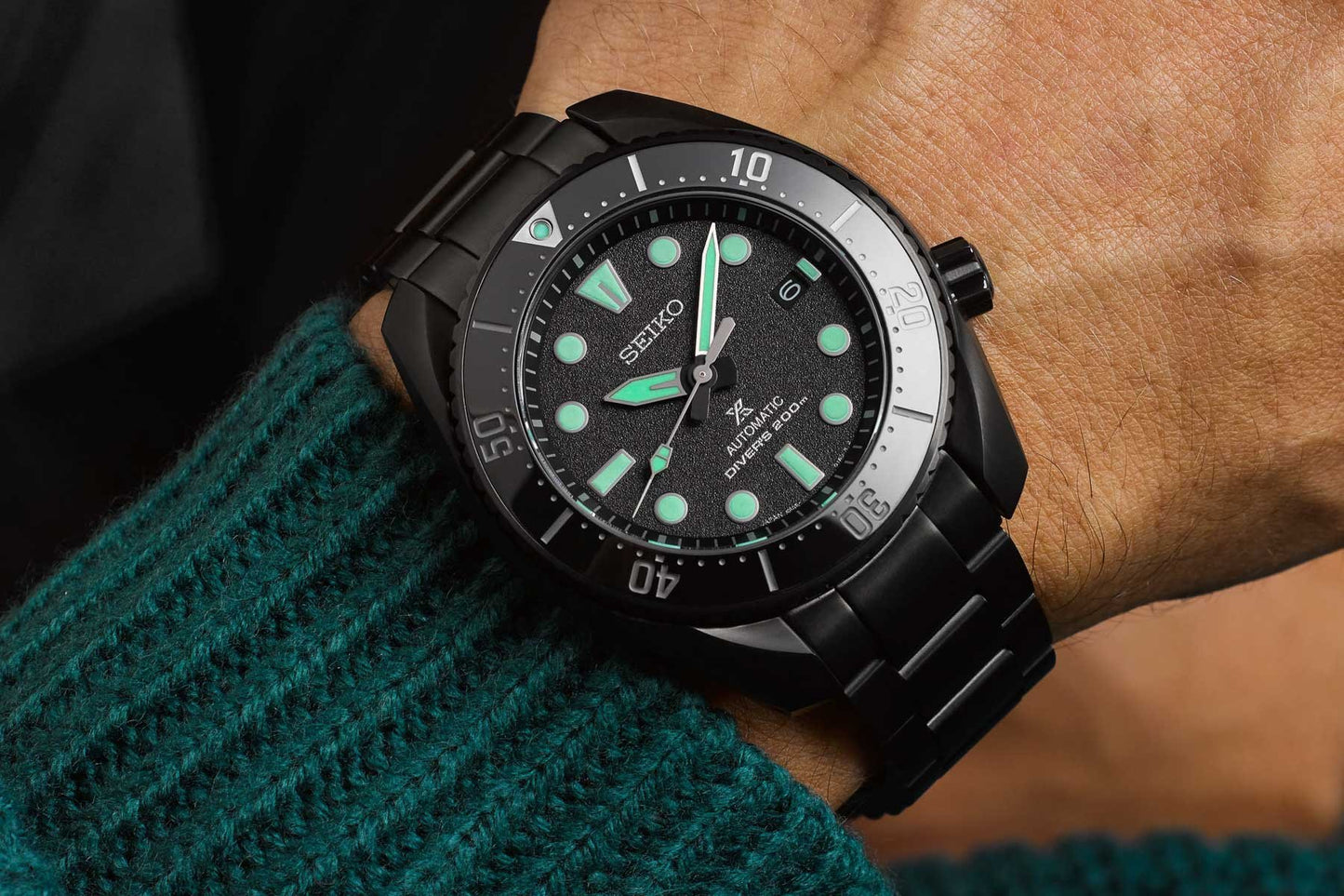 Seiko Prospex LE Sumo Black Series Night Vision Diver's Reissue Watch SPB433J1