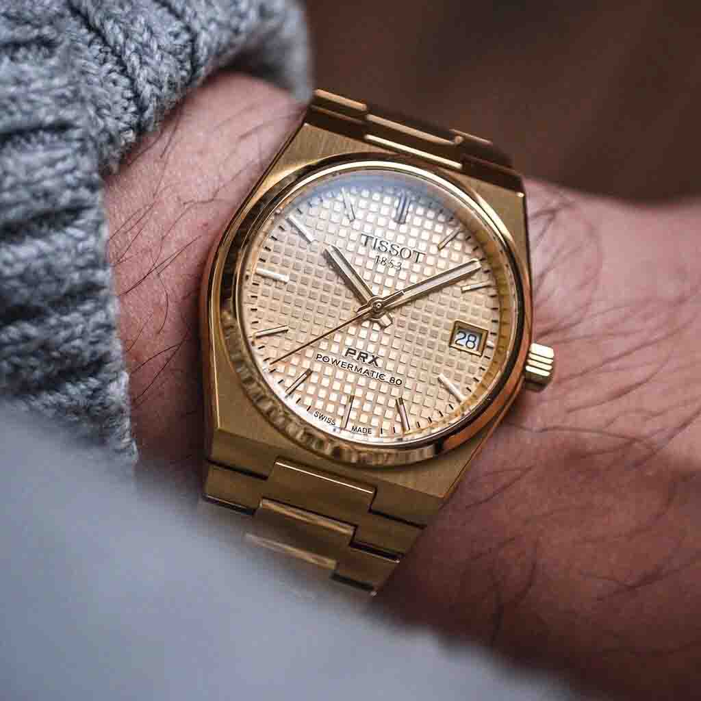 Tissot Swiss Made PRX Powermatic 80 40mm Automatic Gold Plated Men's Watch T137.407.33.021.00