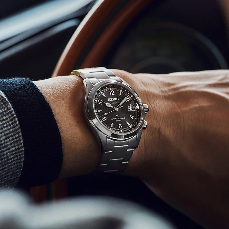 Seiko Japan Made Prospex Alpinist Summit Black Men's Stainless Watch SPB505J1