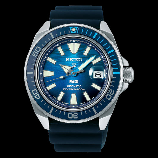 Seiko Prospex PADI SE King Samurai Blue Diver's Men's Rubber Strap Watch SRPJ93K1