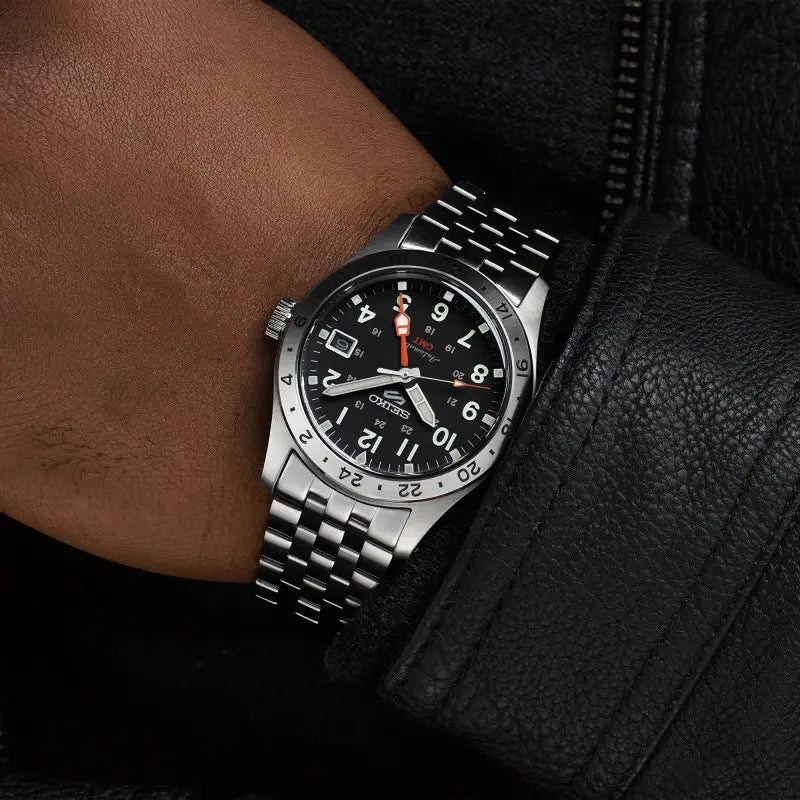 Seiko 5 Sports 100M GMT Style Black Dial Automatic Watch SSK023K1