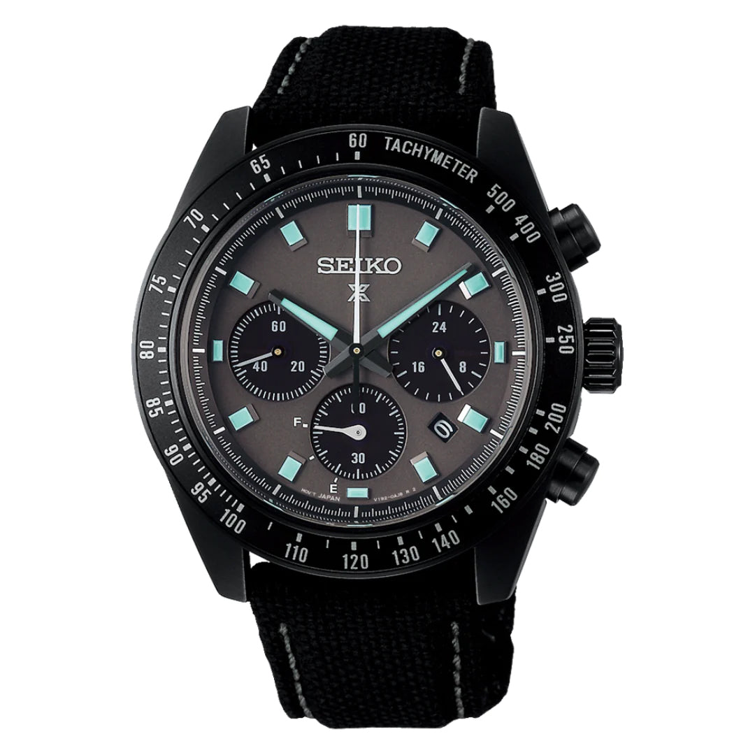Seiko Prospex Solar Men's Chronograph Watch SSC923P1 Black Series Night Vision Speedtimer