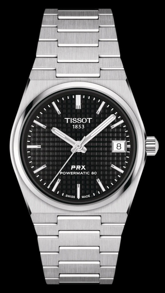 Tissot Swiss Made PRX Powermatic 80 35mm Automatic Black Ladies' Stainless Steel Watch T137.207.11.051.00