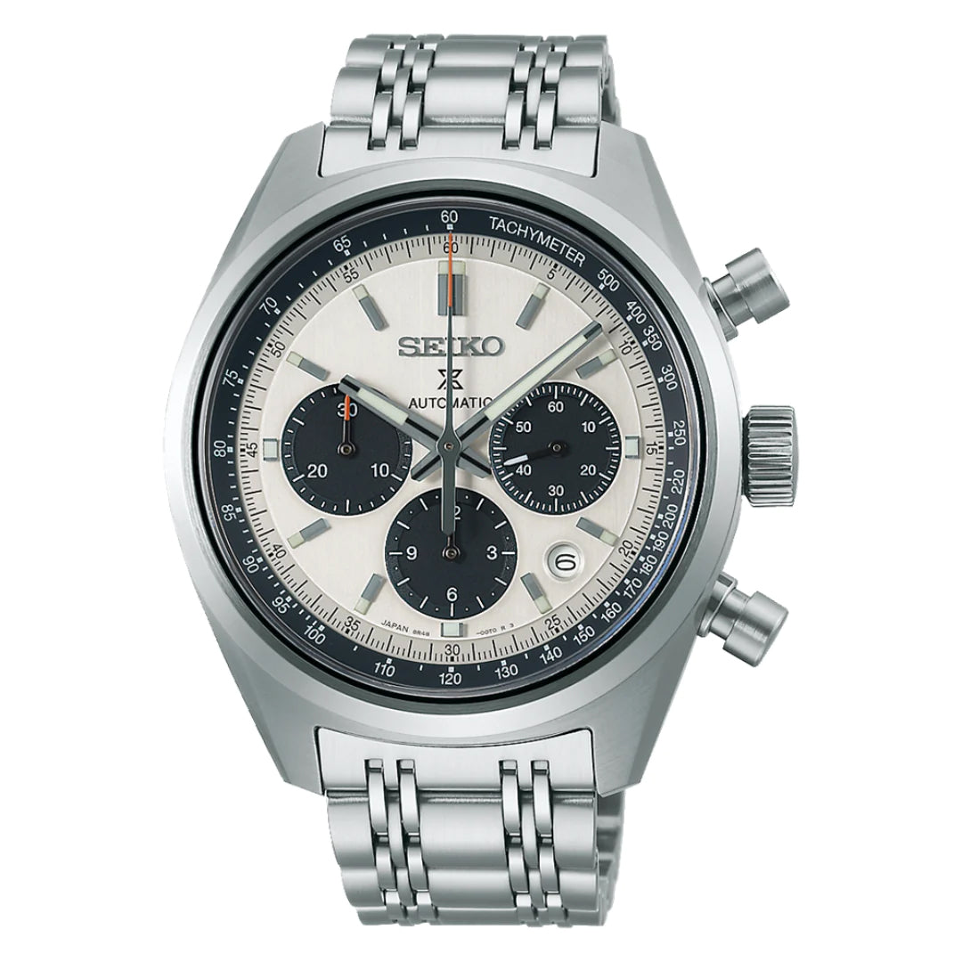 Seiko Prospex Speedtimer 1972 Chrono Reissue Men's Stainless Steel Watch SRQ047J1 Panda