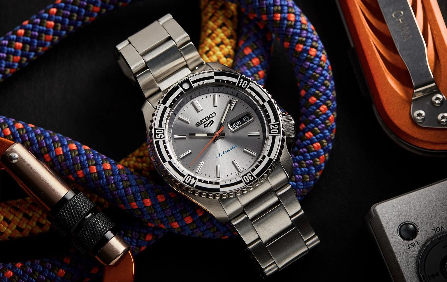 Seiko 5 100M X New Rally Timer Special Edition Automatic Watch SRPK09K1