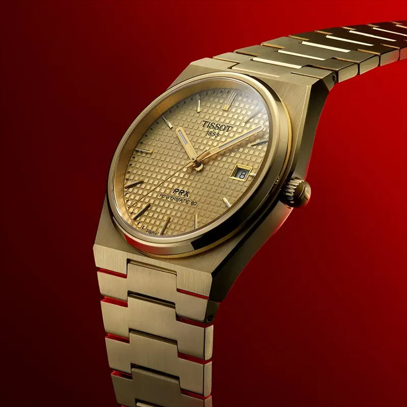 Tissot Swiss Made PRX Powermatic 80 35mm Automatic Gold-Plated Ladies' Watch T137.207.33.021.00