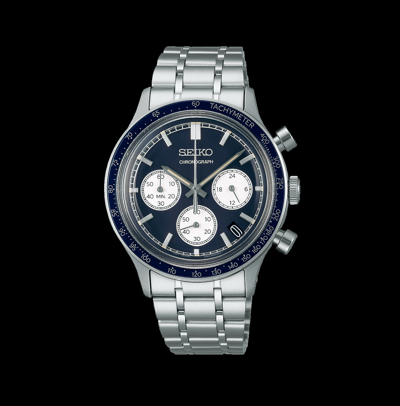 Seiko Chronograph Classic Men's Stainless Steel Watch SSB477P1 Blue