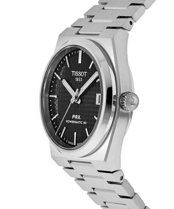 Tissot Swiss Made PRX Powermatic 80 35mm Automatic Black Ladies' Stainless Steel Watch T137.207.11.051.00