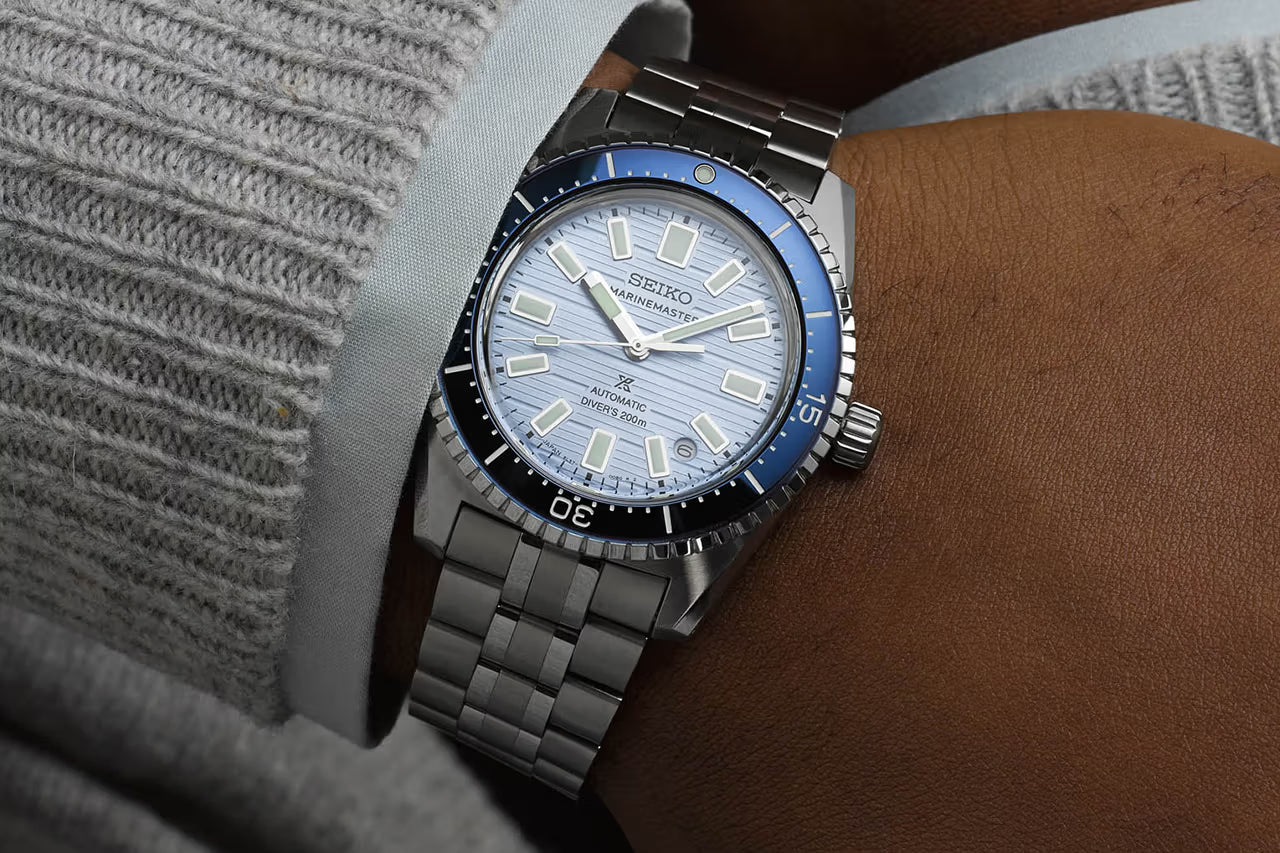 Seiko 62MAS Prospex Blue Clearwater Marinemaster Men's Stainless Steel Watch SJE099J1