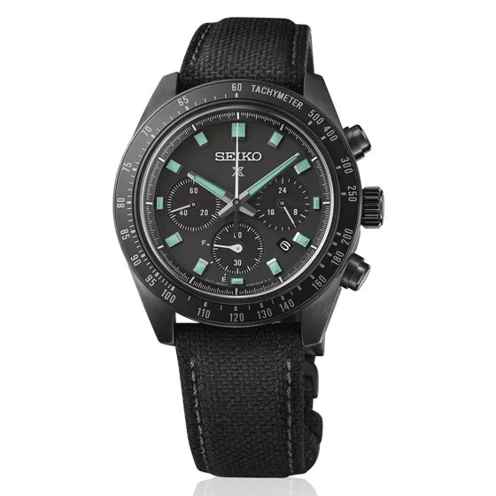 Seiko Prospex Solar Men's Chronograph Watch SSC923P1 Black Series Night Vision Speedtimer