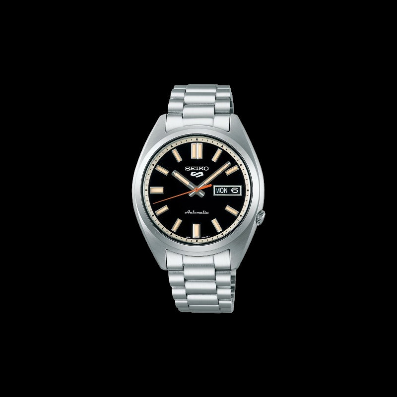 Seiko 5 Sports 100M SNXS Rinse Black Automatic Stainless Steel Watch SRPK89K1
