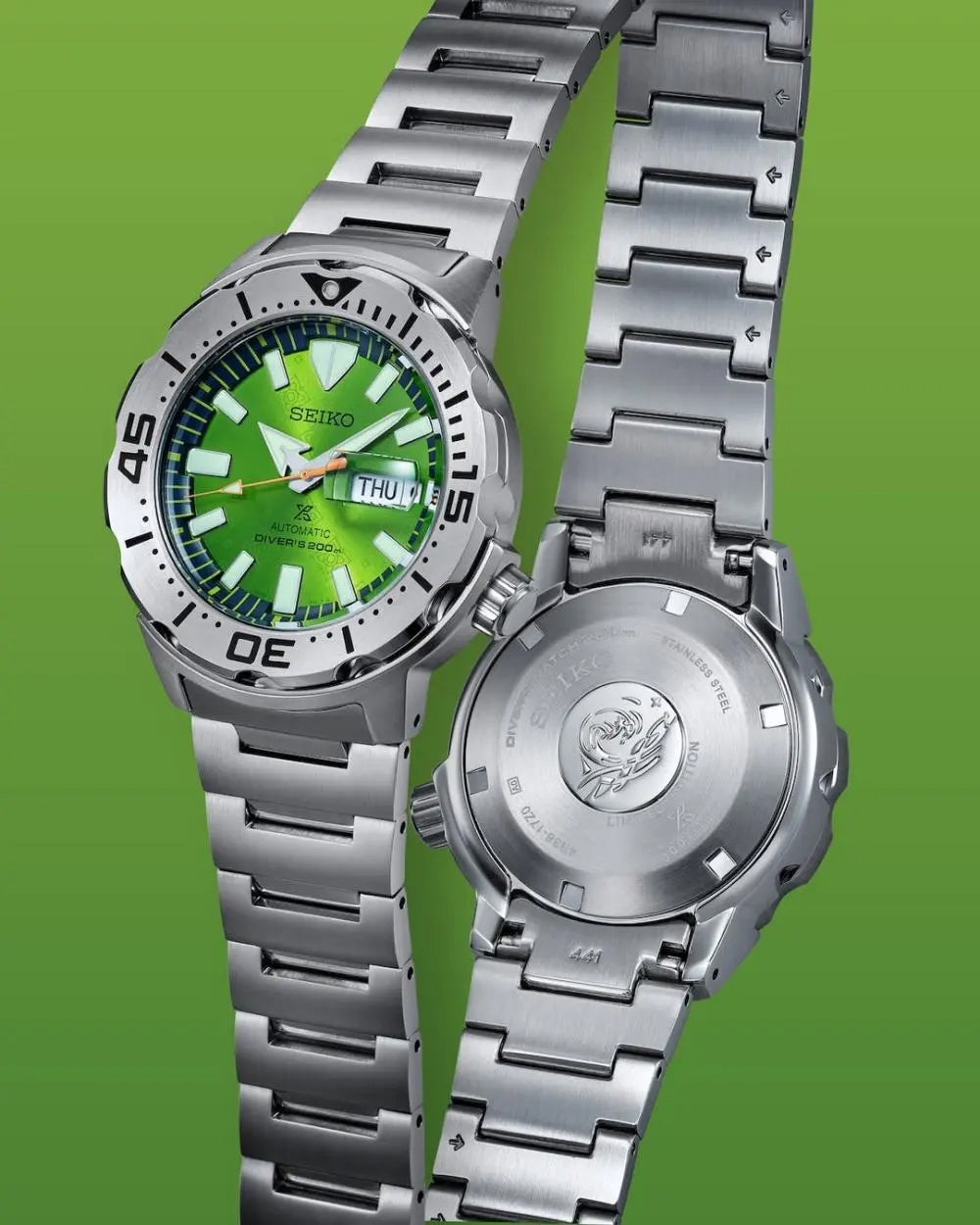 Seiko Thailand Monster LE Prajam Yam Gen 4 Diver's 200M Men's Stainless Steel Watch SRPL41K1