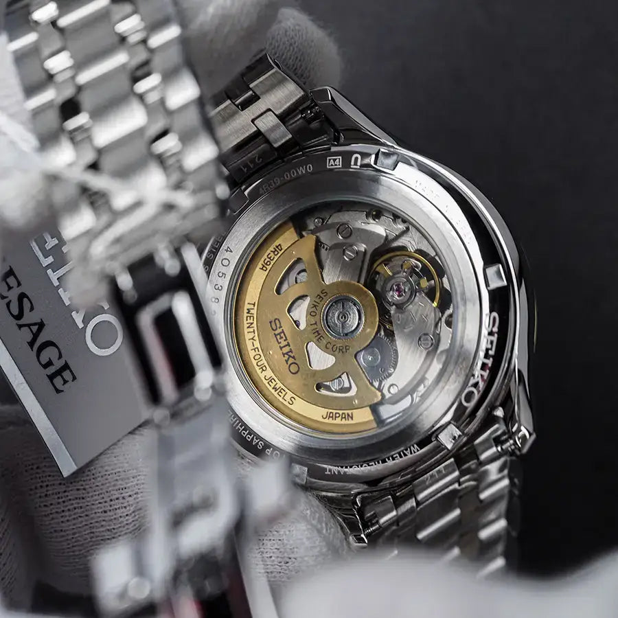 Seiko Presage Japanese Zen Gardens Fern Green Open Heart Men's Watch SSA463J1