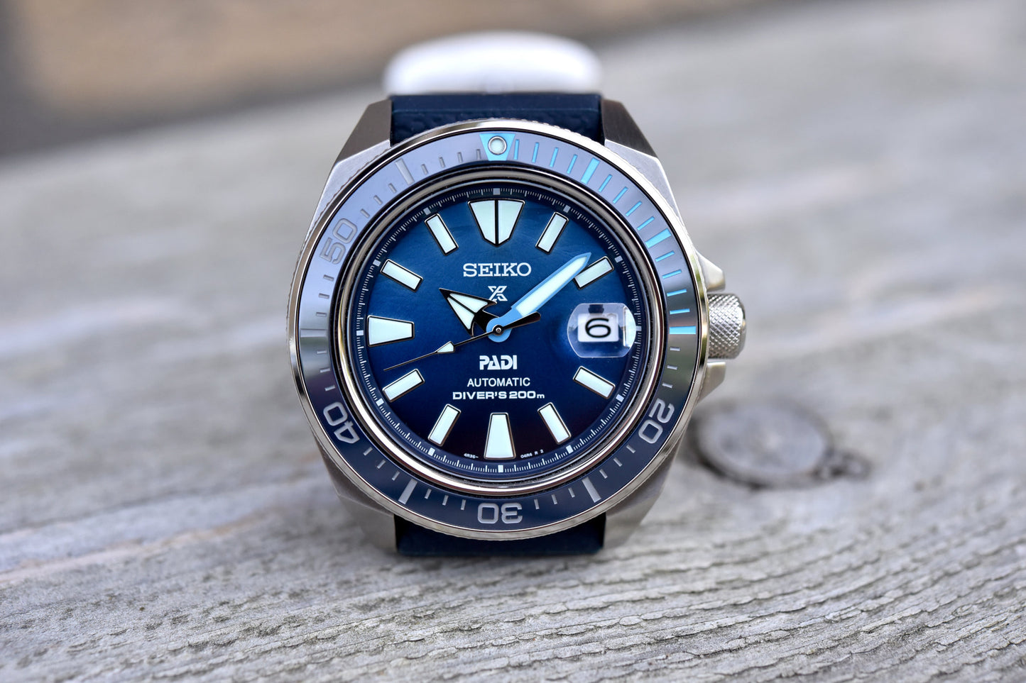 Seiko Prospex PADI SE King Samurai Blue Diver's Men's Rubber Strap Watch SRPJ93K1
