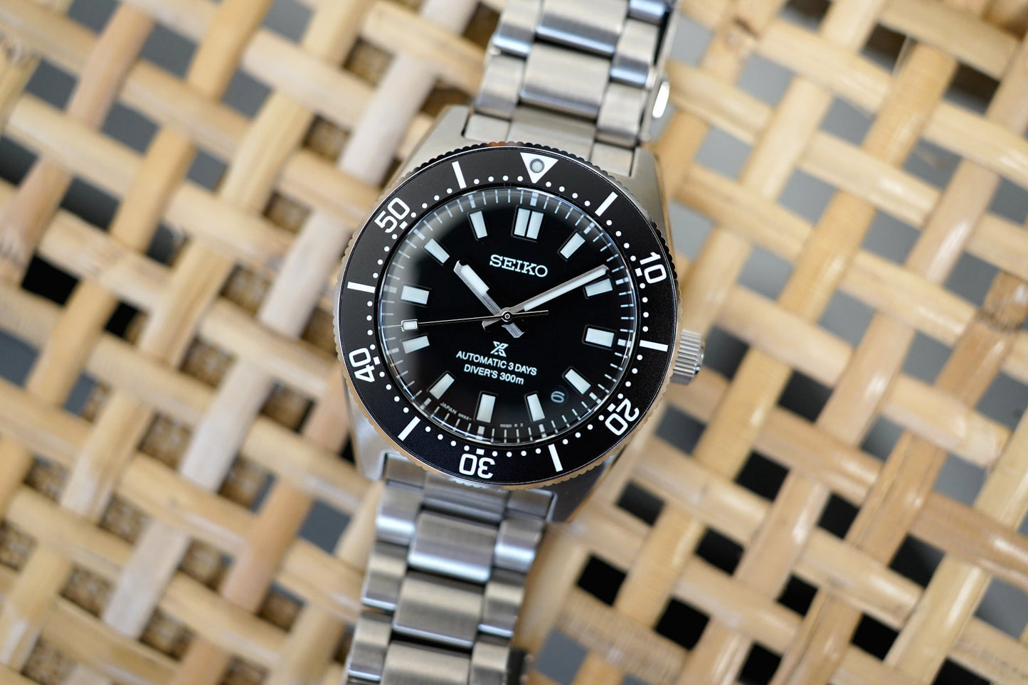 Seiko 62MAS Prospex 300m Diver's 1965 Black Men's Stainless Steel Watch SPB453J1