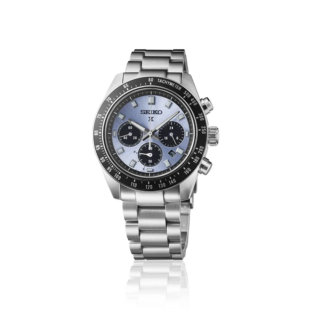 Seiko Prospex Solar Men's Stainless Steel Chronograph Watch SSC935P1 Big Baby Blue