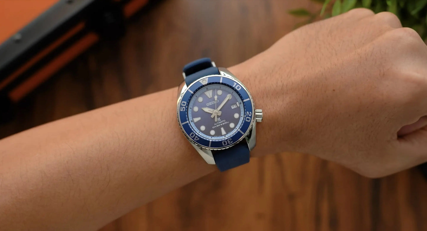 Seiko Prospex APAC LE “Blue Fire Crater” Men's Silicone Rubber Strap Watch SPB543J1