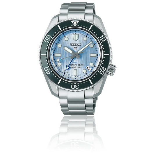 Seiko 1968 Japan Made GMT Baby Marinemaster 110th WM Anniv LE Glacier Blue 200M Men's Diver's Watch SPB385J1