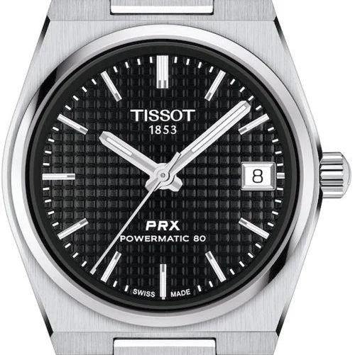 Tissot Swiss Made PRX Powermatic 80 35mm Automatic Black Ladies' Stainless Steel Watch T137.207.11.051.00
