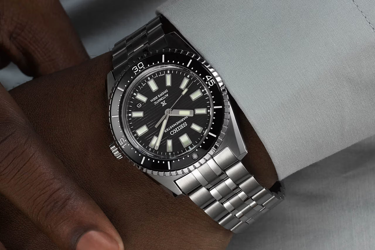 Seiko 62MAS Prospex Black Dark Water Marinemaster Men's Stainless Steel Watch SJE101J1