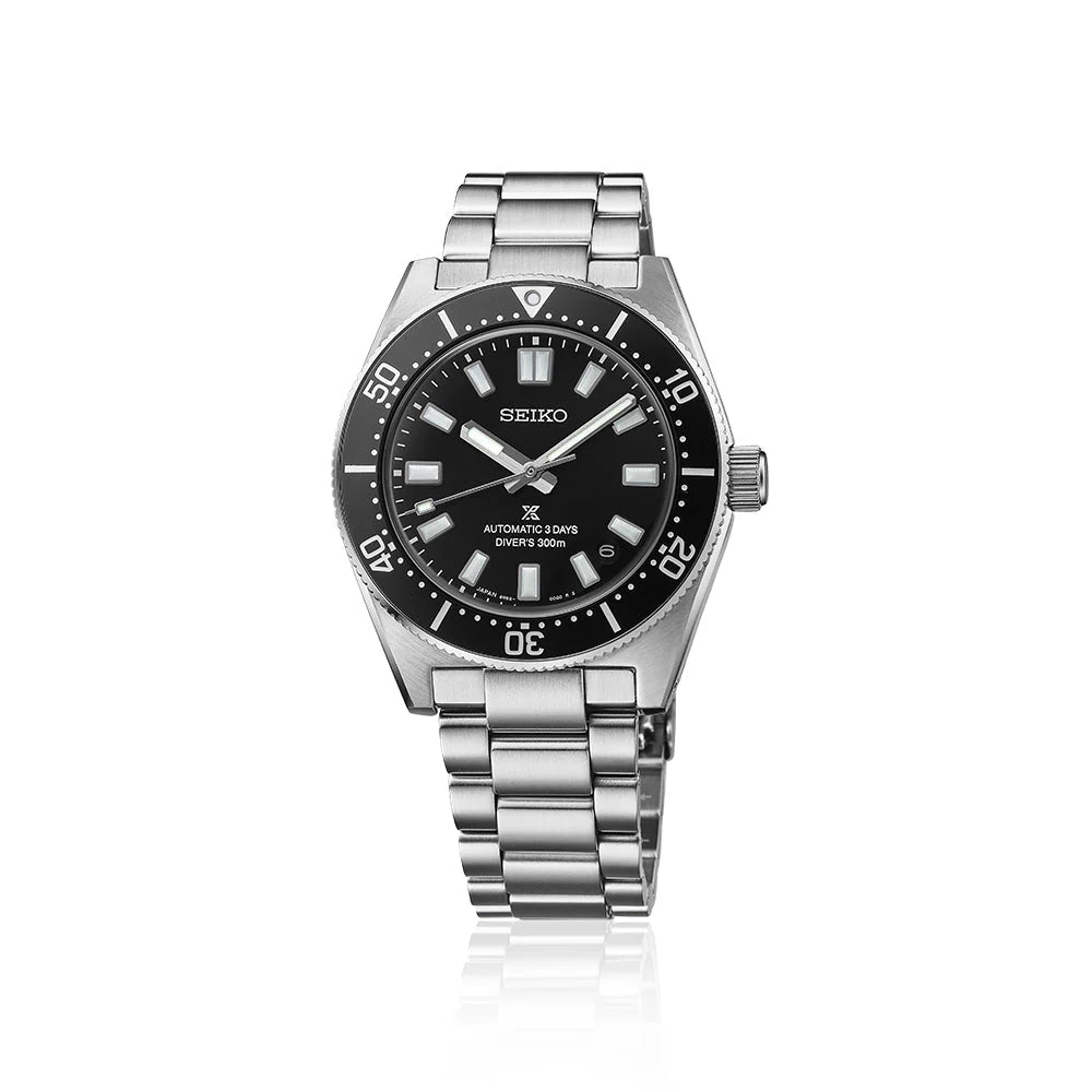 Seiko 62MAS Prospex 300m Diver's 1965 Black Men's Stainless Steel Watch SPB453J1