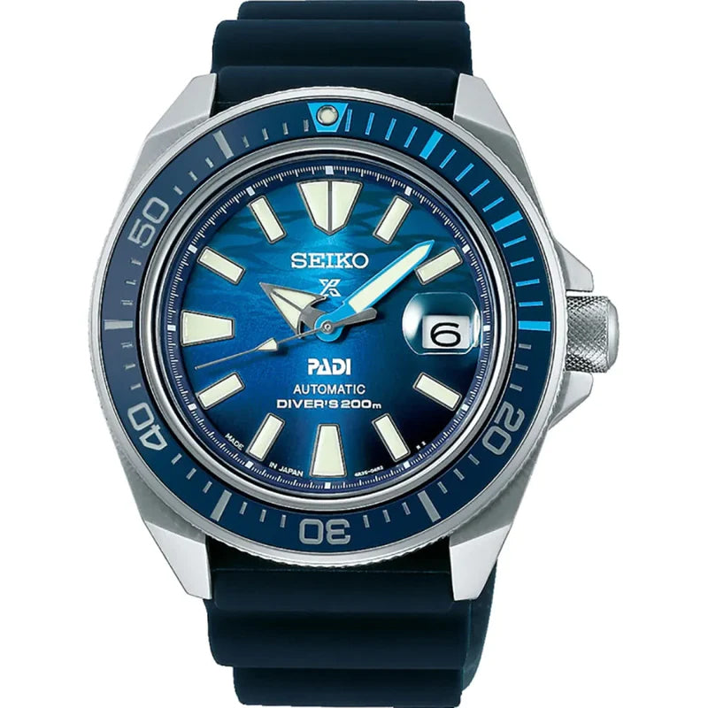 Seiko Prospex PADI SE King Samurai Blue Diver's Men's Rubber Strap Watch SRPJ93K1