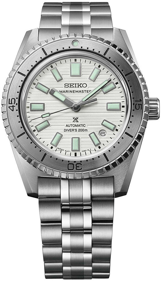 Seiko 62MAS Prospex LE White High Water Marinemaster Men's Stainless Steel Watch SJE097J1