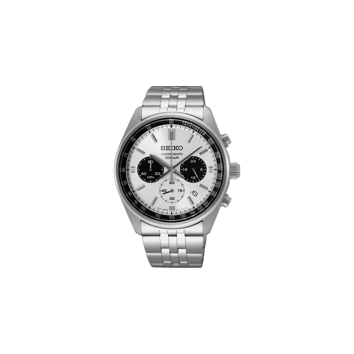 Seiko Chronograph Classic Men's Stainless Steel Watch SSB425P1 Panda