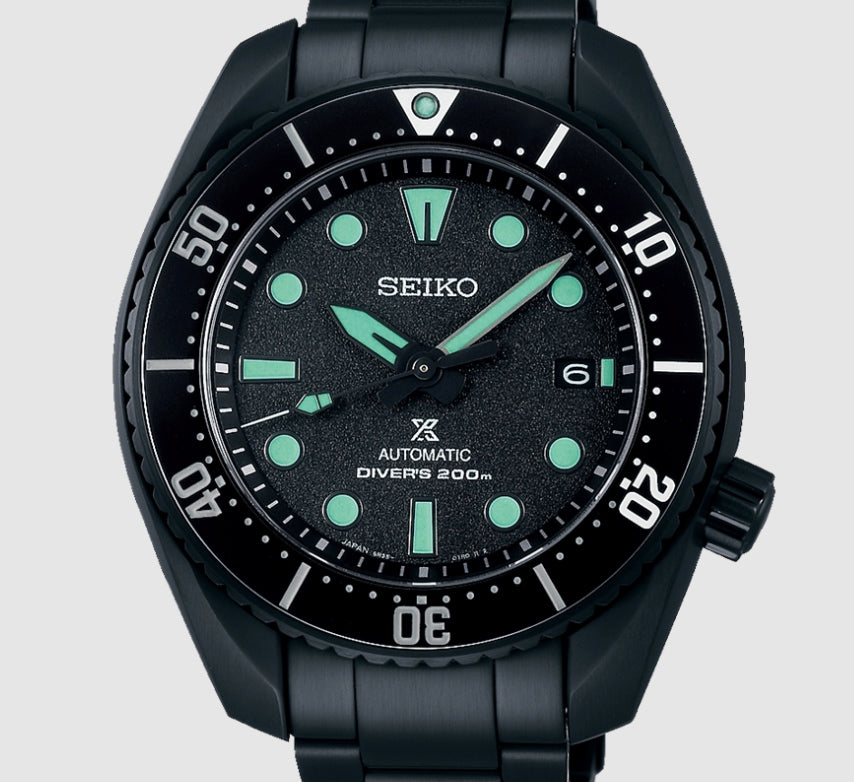 Seiko Prospex LE Sumo Black Series Night Vision Diver's Reissue Watch SPB433J1