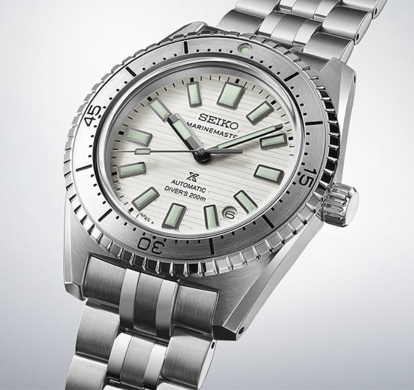 Seiko 62MAS Prospex LE White High Water Marinemaster Men's Stainless Steel Watch SJE097J1