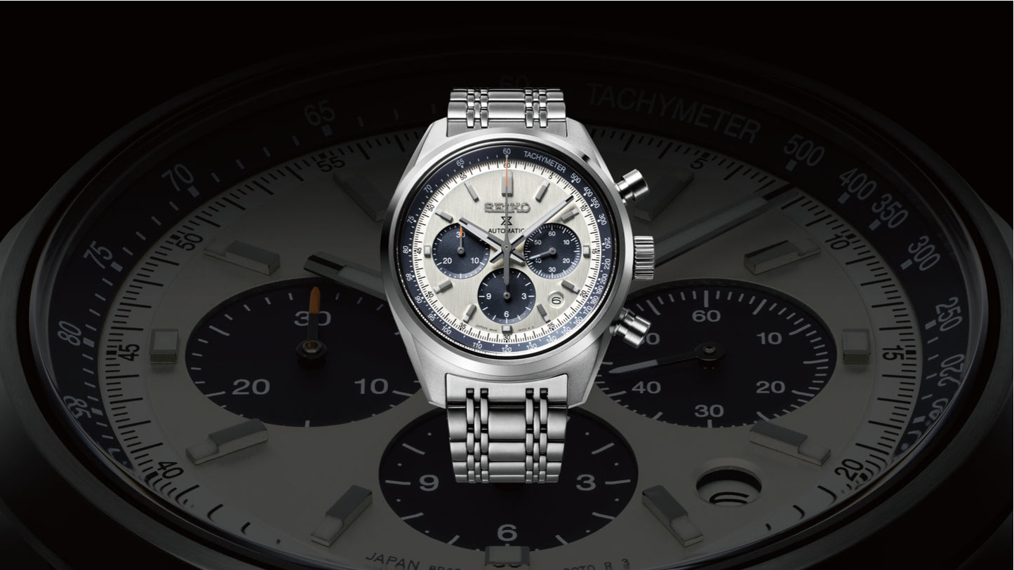 Seiko Prospex Speedtimer 1972 Chrono Reissue Men's Stainless Steel Watch SRQ047J1 Panda