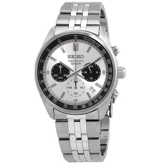 Seiko Chronograph Classic Men's Stainless Steel Watch SSB425P1 Panda