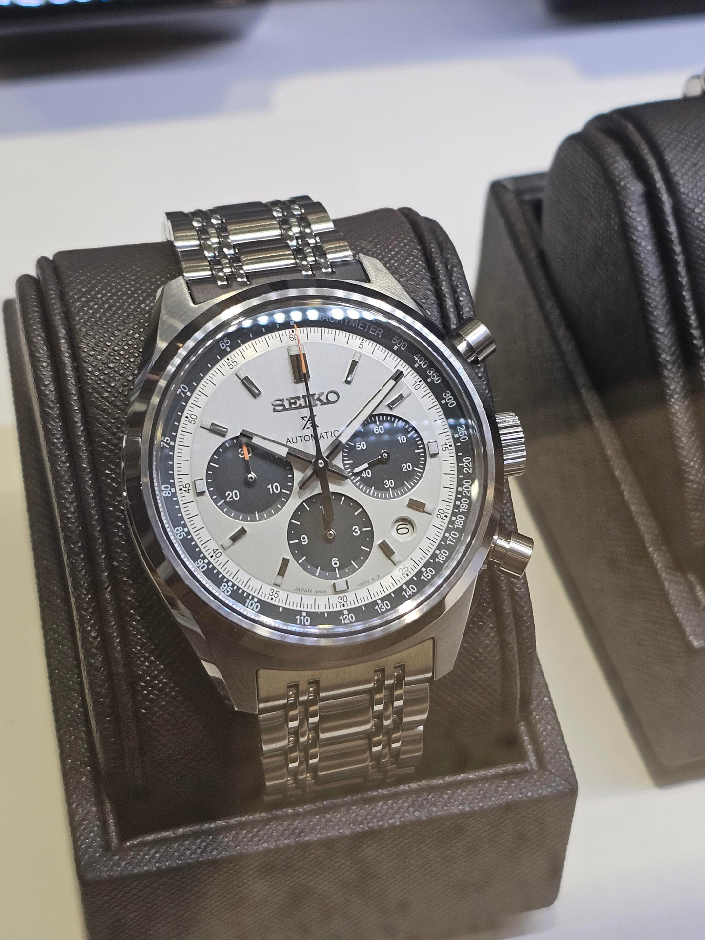 Seiko Prospex Speedtimer 1972 Chrono Reissue Men's Stainless Steel Watch SRQ047J1 Panda